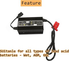 GENRICS 24V 10A Floor Scrubber Battery with for Anderson SB50 Type Red Adapter