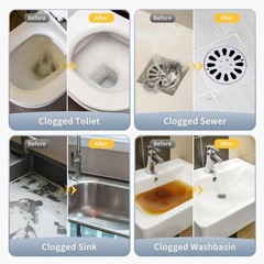 Toilet Plunger, High-Pressure Toilet Snake, Clog Remover, Heavy-Duty Air Drai…