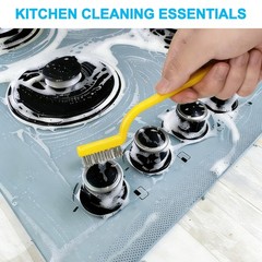 14Pcs Crevice Cleaning Brush Set, Hard Medium, White, Black, Red, Yellow
