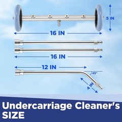 Pressure Washer Undercarriage Cleaner, 16 Inch Undercarriage Washer with Foam Ca