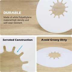 5th Wheel Lube Plate 10″ White (2-Pack) – Heavy Duty Polyethylene Pads