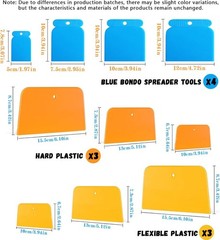 10 Piece Body filler spreader Set 2,3,4, 5, & 6 Inch Automotive Spreaders for Ap