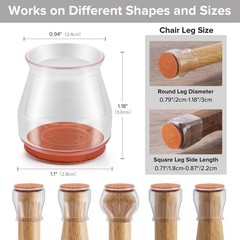 32PCS Upgraded Silicone Universal Small(Fit:0.79″-1.18″), Transparent-32pcs