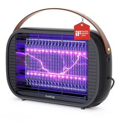 Buzbug LED Bug Zapper Indoor, 10 Years Lifespan Lamp Sustainable Less Black