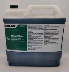 Sealed Ecolab 6149461 2.5ga (9.46 L) Market Clean Alkaline Daily Floor Cleaner