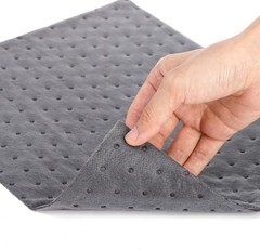 100 Pack Oil Absorbent Pads, 13″x10″ Single Weight Dimpled Pad, Oil Spill Mat