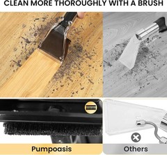 【Upgrade Hard Bristle Brush】Better Extractor Hose Kit for Shop Vac, with 10FT Ho