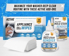 ACTIVE Washing Machine Cleaner for Pet Owners 1 Count (Pack of 24), Blue