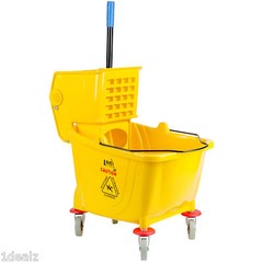 Industrial Janitorial Brown 35 Quart Mop Bucket & Wringer Combo + $5 bonus