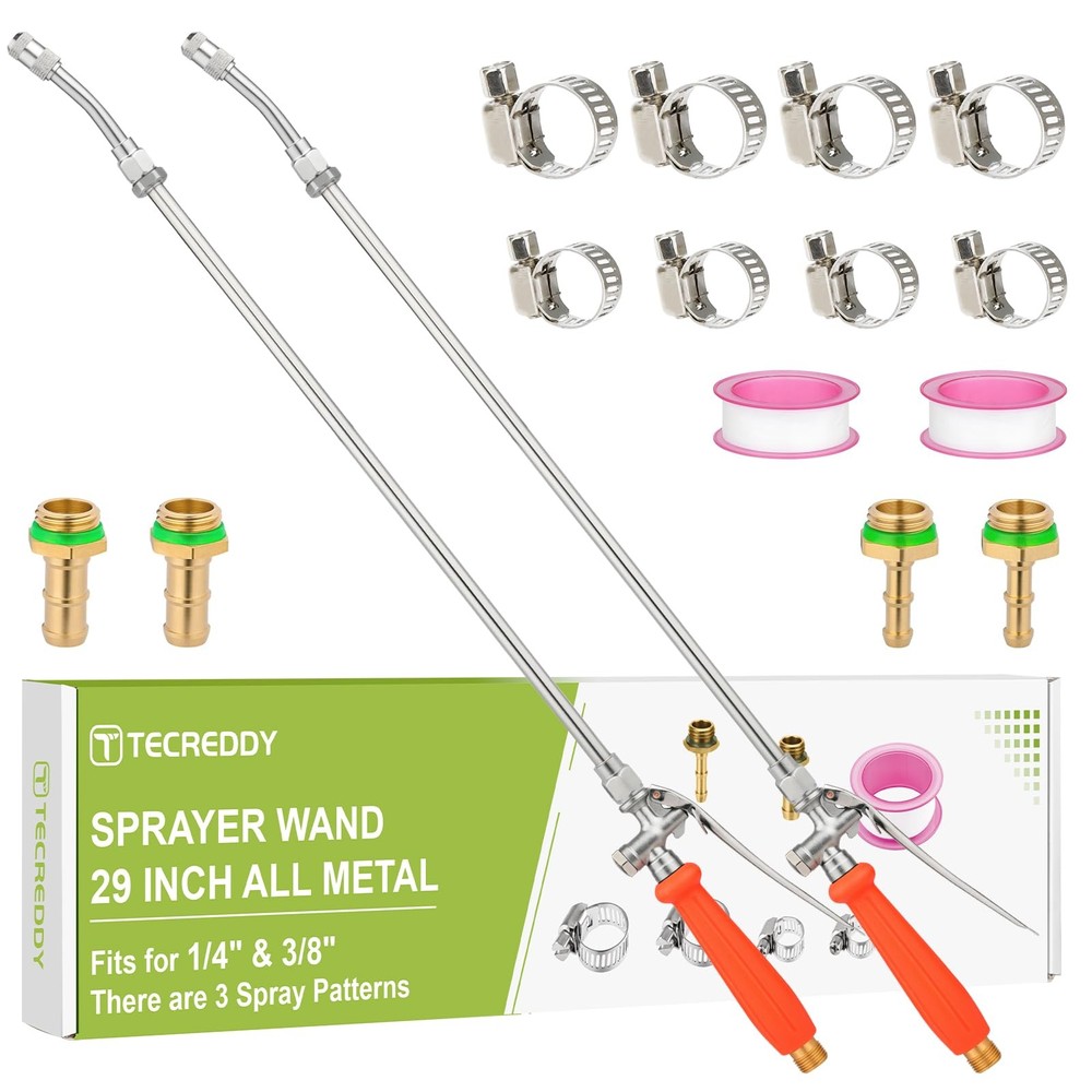 Tecreddy Replacement Pump 29 Inches Sprayer Wand x 2PCS – Orange Handle