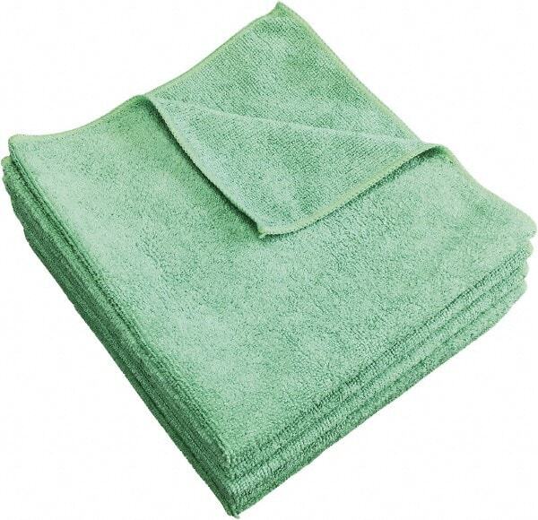 12 Pack PRO SOURCE Microfiber Wipes: Reusable, 12 x 12″ Sheet, Green