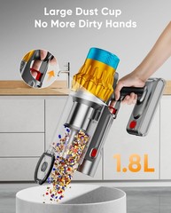 Aidtips Cordless Vacuum Cleaner 650W/55Kpa/70 Mins Vacuum Cleaners For Home