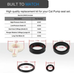 Seal Kit 30623 Replacement for Cat Pump Model 30 31 34 310 340 350 (15pcs)