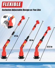 Uniqwamo Electric Spin Scrubber Compatible for Milwaukee 18V Red
