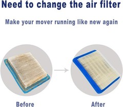 5 Pack 491588S Air Filter Compatible W/ 491588 4915885 Flat OEM Air Cleaner