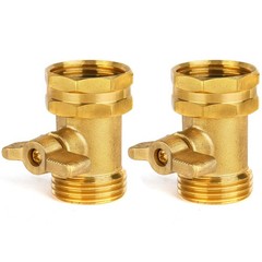 2 Pack Garden Hose Shut Off Valve – Extended Handle – 3/4″ 3/4 inches, 2
