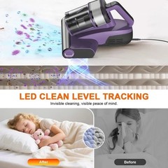 UVC001 Corded Hand Vacuum 0.5L Bagless HEPA UV-C Light LED Display