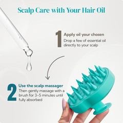 HEETA Hair Scalp Massager Shampoo 2 Count (Pack of 1), 01- Green & Black