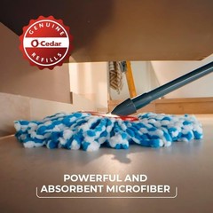 O-Cedar RinseClean Microfiber Spin Mop & Bucket Floor Cleaning System with 4