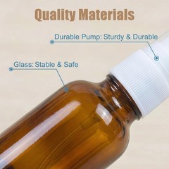 30ml 6PCS /1 Ounce Amber Glass Empty Nasal Sprayers Bottle amber