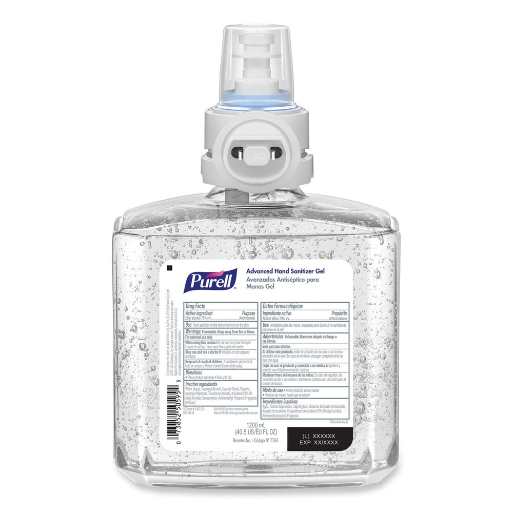 PURELL 776302 1200 ml Adv Hand Sanitizer Gel Refill for ES8 (2/Carton) New