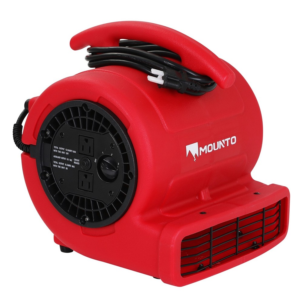 MOUNTO 1/4HP 1000CFM Air Mover Floor Blower Fan for Drying, Cooling, Circulation