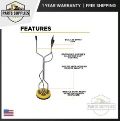85.403.003 BE 16″ Whirl-A-Way Pressure Washer Surface Cleaner 4000 PSI 8GPM