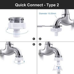 Washing Machine Hoses, Portable Water Inlet Connection and 9.2FT, White