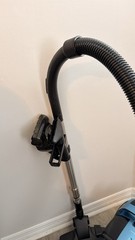 Blue Bagless Canister Vacuum Corded Electric Accessory Storage Floor Tool