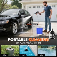 Cordless Portable Washer, Handheld Washer, Battery Operated Washer with 5M