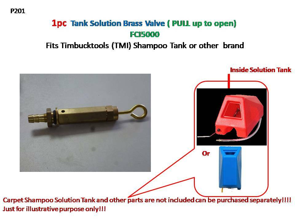 1pc Tank Solution Brass Valve (PULL up open) Shampoo Solution Tank carpet clean