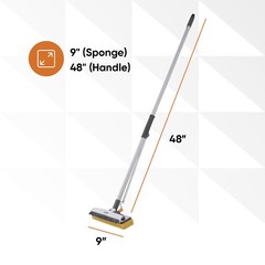 Superio Sponge Mop with Detachable Brush, for Household Use