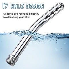 Metal Shower Cleaner Enema Douche System, Handheld Water Nozzle Silver