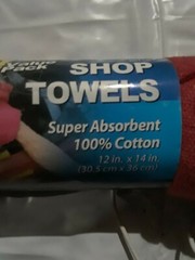 Shop Towels, 10 Piece Value Pack, 100% Cotton