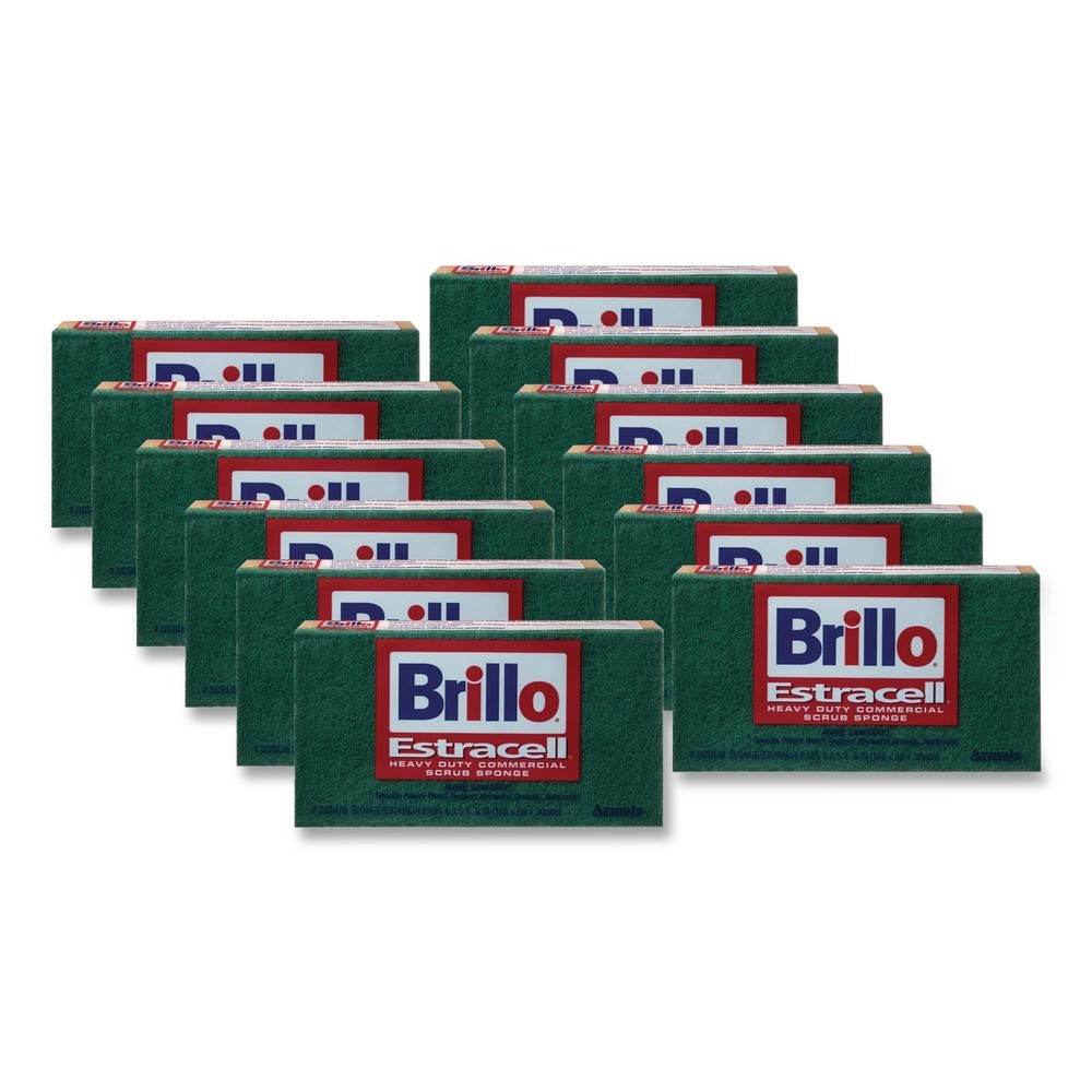 Brillo 21006 3.5″ x 6.12″ Heavy-Duty Scrub Sponge – Orange/Green (12/Carton) New