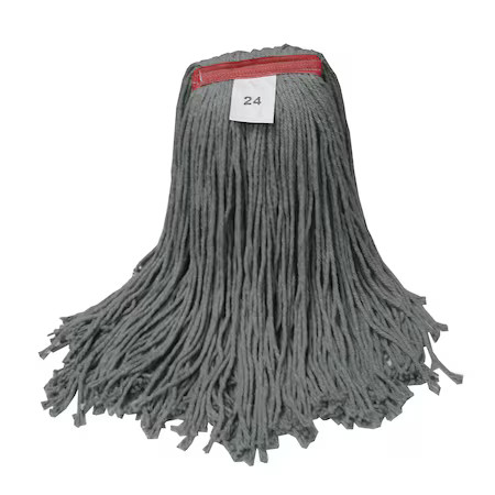 GOLDEN STAR AWC1024-3PK 1 1/4 in Wet Mop, Gray, PK3, AWC1024-3PK