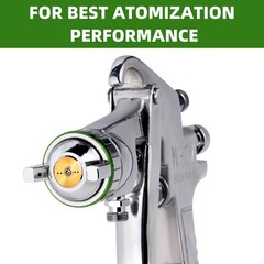 Senray Pressure Feed Air Spray Paint Gun, Pot 1.5mm, Silver
