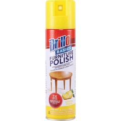 4 bottles Brillo Basics 6 Oz. Aerosol Lemon Furniture Polish