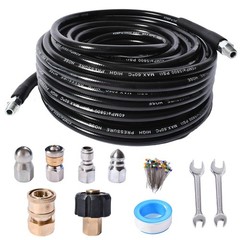 Sewer Jetter Kit for Pressure Washer 5800 PSI Drain Cleaner Hose 25FT, Black
