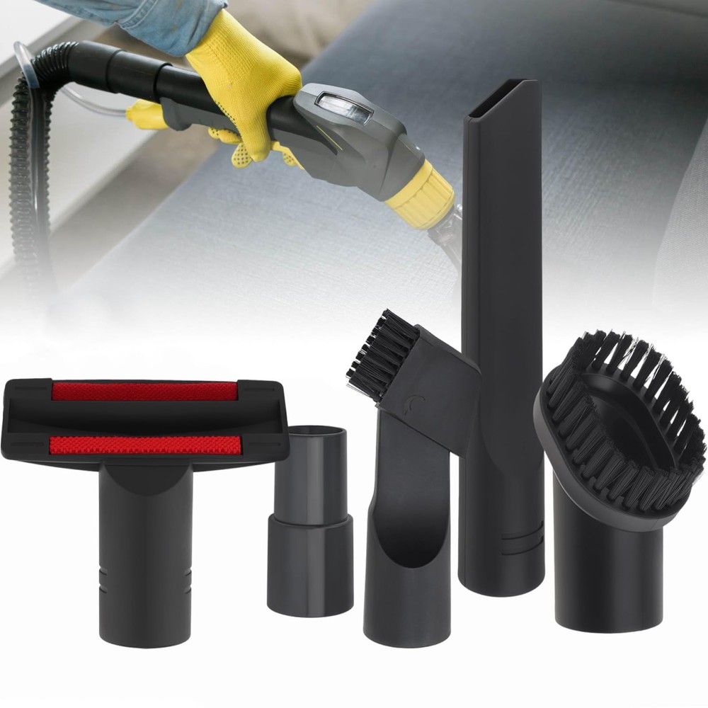 Vacuum Cleaner Attachment 5PC, Household Cleaning 1.37inch, Black