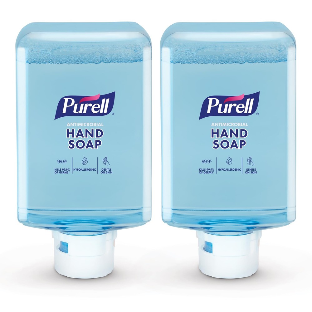 PURELL Antimicrobial Foaming Hand Soap, Light 600 Fl Oz (Pack of 2), Clear