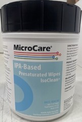 MicroCare MCC-BACW IsoClean Pre-Saturated IPA-Based Flux Remover Wipes, 100/Tub