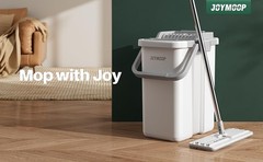 Flat Mop System, Microfiber Mop and Bucket Set, White, Household & Commercial
