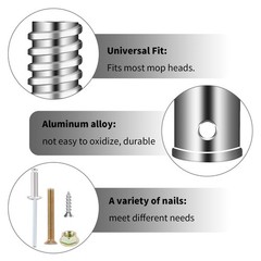2 Pcs Threaded Tip Replacement,Ultra Repair 1″ (2.5cm), Silver