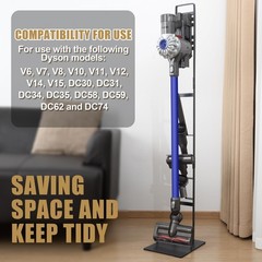 BRIGHTSHOW Vacuum Stand for Dyson V15 V11 V10 V8 V7 V6 Stable Metal Storage