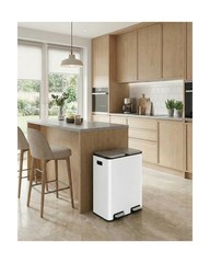 ComfyCorner 16 Gal (2 x 30 L) Dual Trash Can, Stainless Steel Kitchen Garbage…