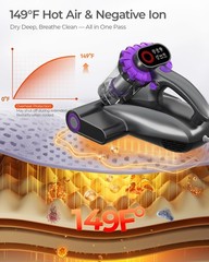 Mayking Upgrade Mattress Vacuum Cleaner – 16kPa Strong Suction &