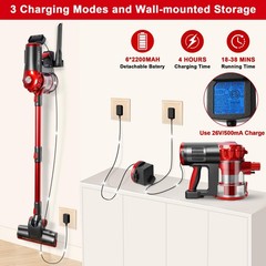 Elezon A200 Cordless Vacuum Cleaner Stick Vacuum Powerful Suction 38 Mins