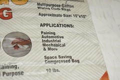 SupremePlus White Cotton Knit Rags in Bag 10 lbs Multipurpose Wiping Cloths New