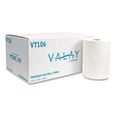 Morcon Paper VT106 10″ x 550′ 1-Ply TAD Roll Towels – White (6 Rolls/CT) New